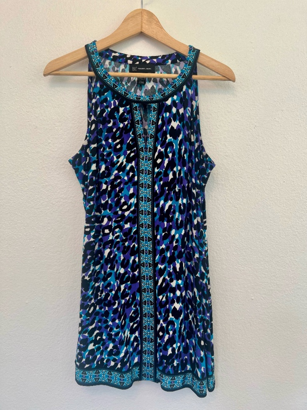 INC International Concepts Keyhole Tank Top Multicolor Size L